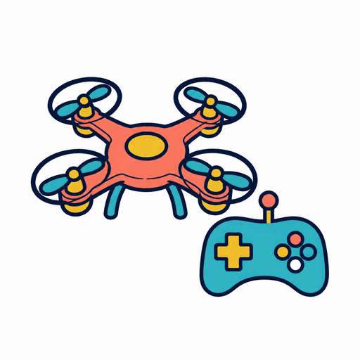 娯楽用ドローンのイラスト