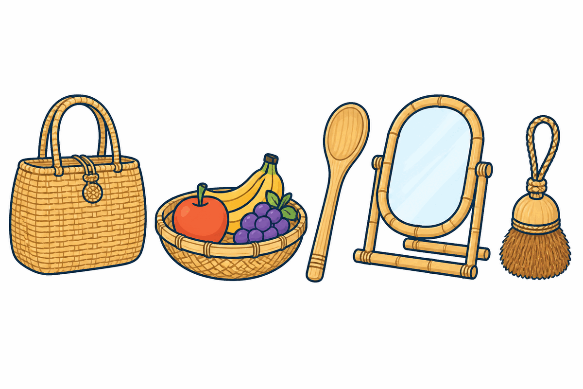 竹・籐は製品形態も見るのイラスト