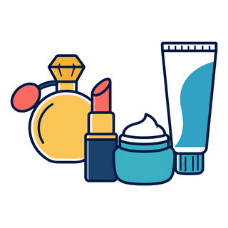 香水・化粧品・歯磨きのイラスト