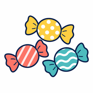 砂糖菓子(キャンディー)のイラスト