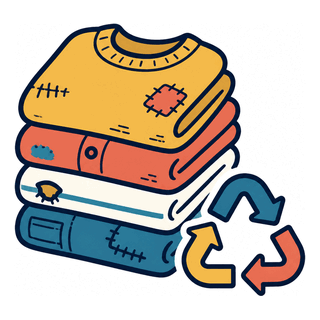 中古の衣類のイラスト