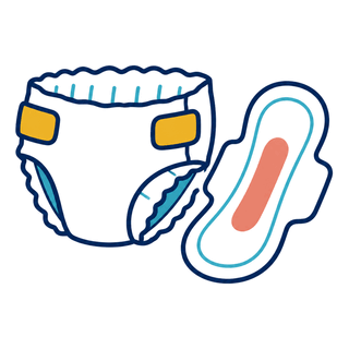 紙おむつ・生理用品のイラスト